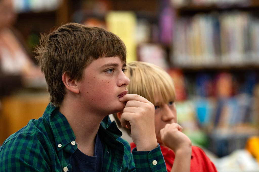 Students at Intergenerational Interview Day