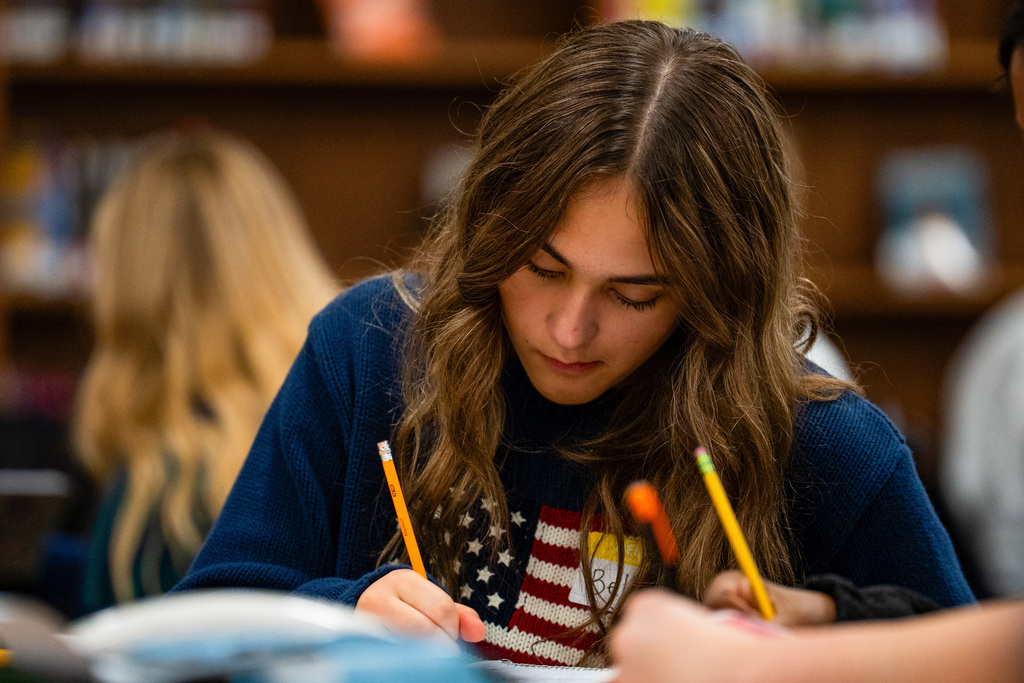 Students at Intergenerational Interview Day