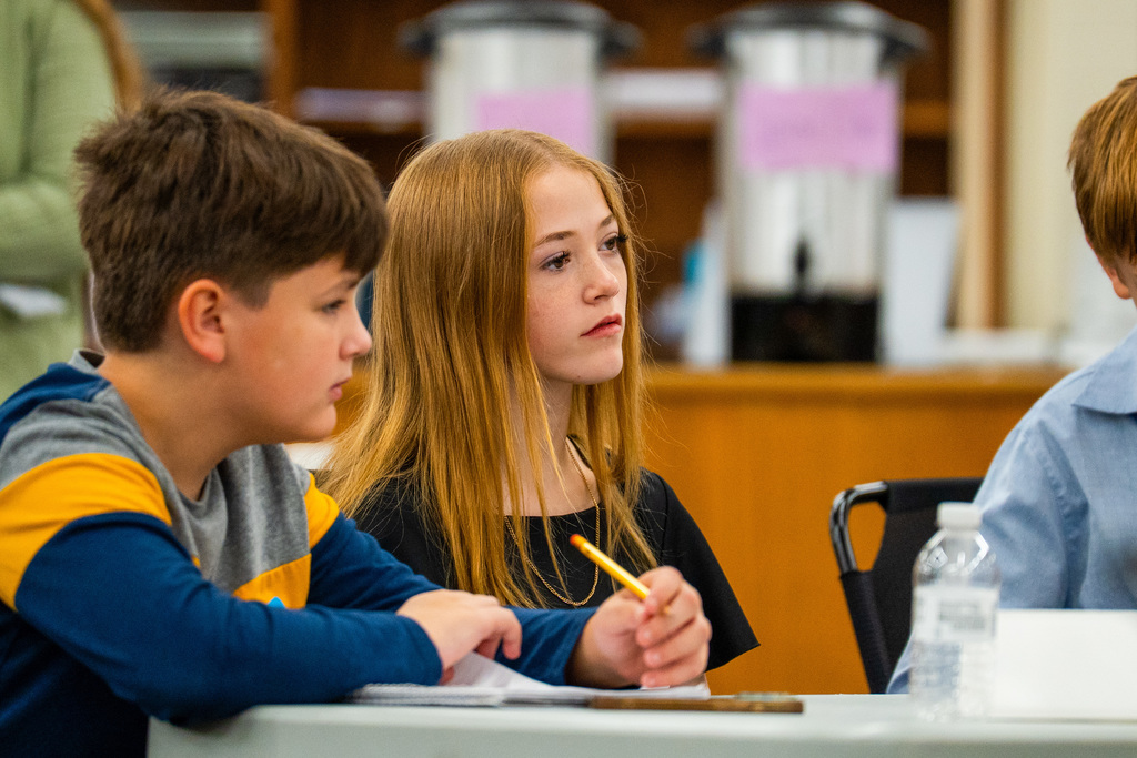 Students at Intergenerational Interview Day