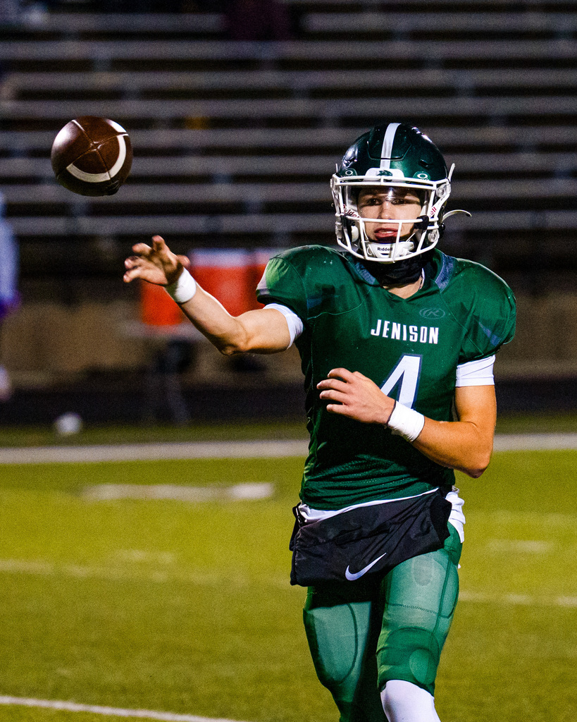 JV football players playing