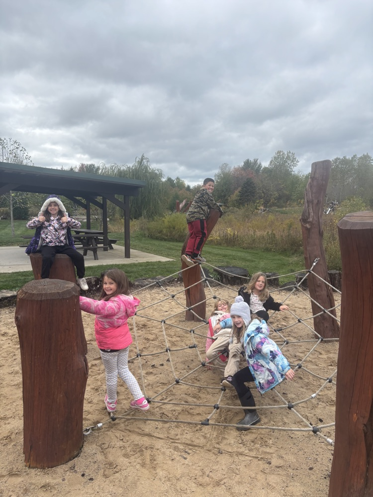 students on playground