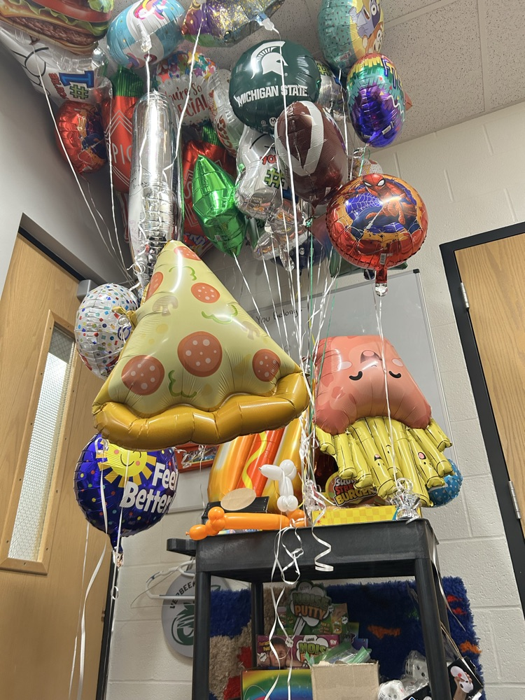 office with balloons