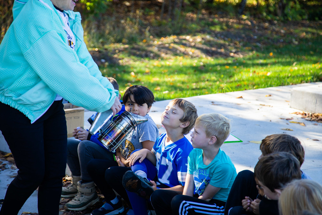 Wilderness Academy students enjoying bee demonstration