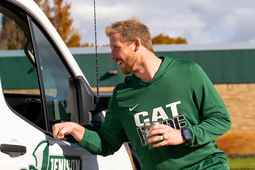 Athletic director talking