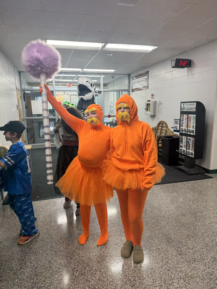 students in Halloween costumes