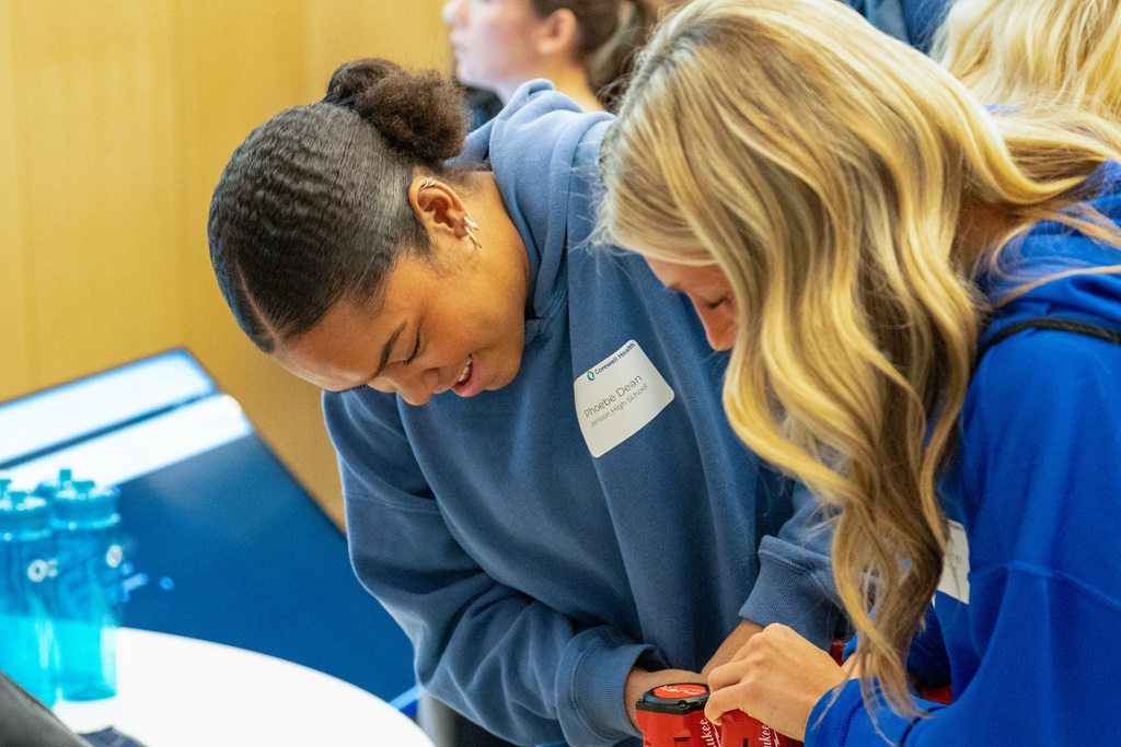 Students exploring medical careers at Corewell Health