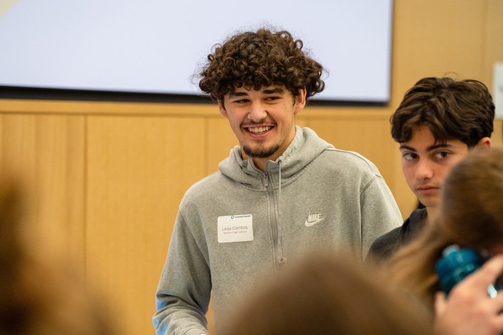 Students exploring medical careers at Corewell Health