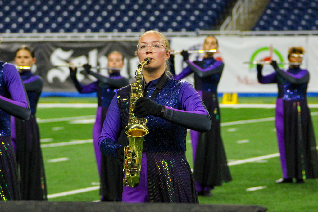 Band performing at Ford Field