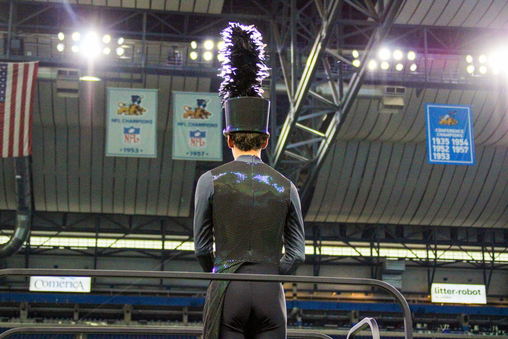 Band performing at Ford Field