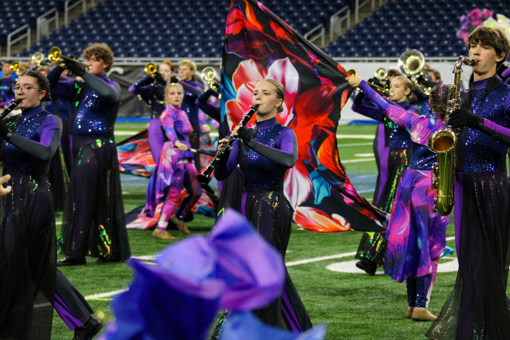 Band performing at Ford Field