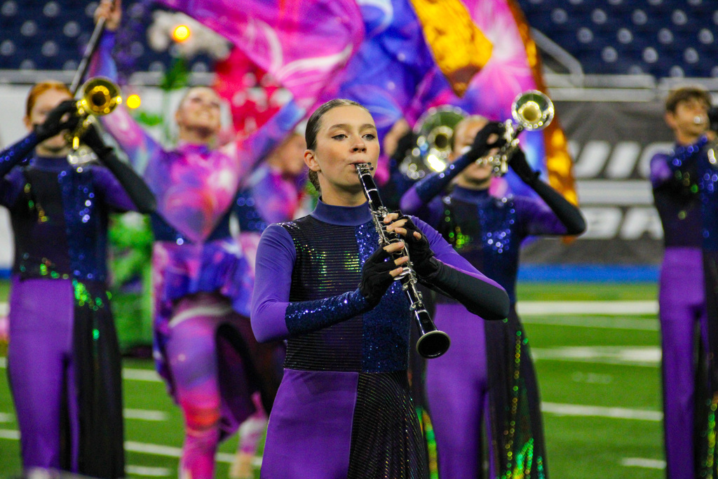 Band performing at Ford Field