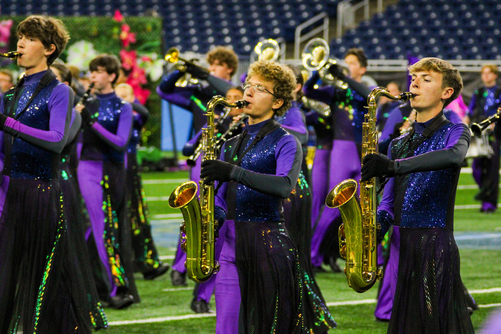 Band performing at Ford Field
