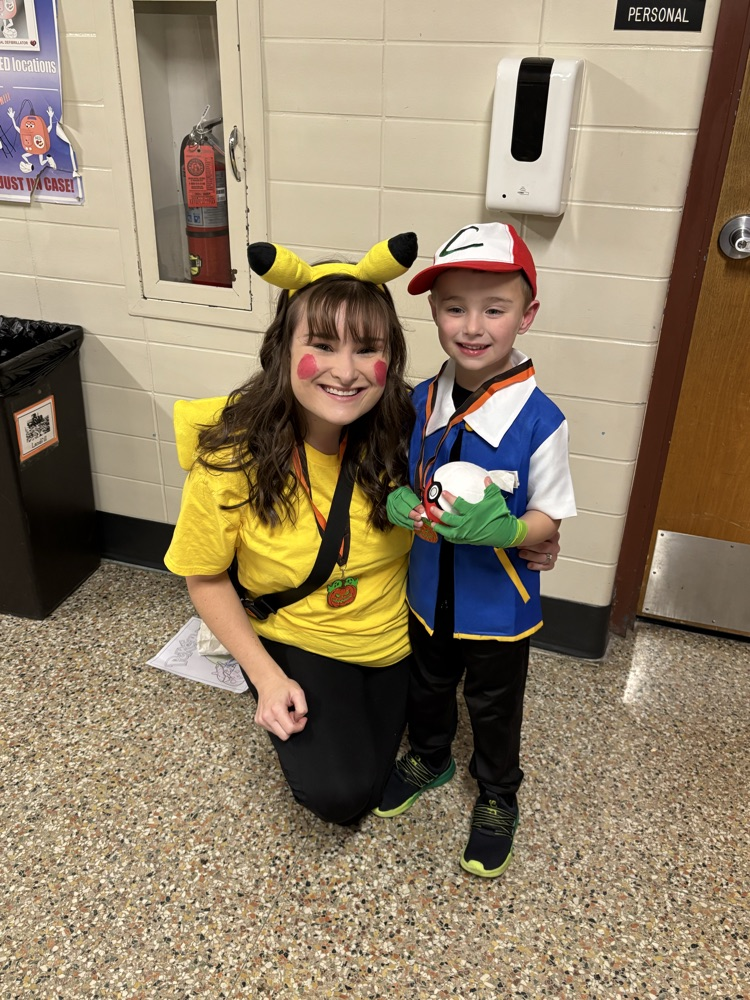 mom and son in costume