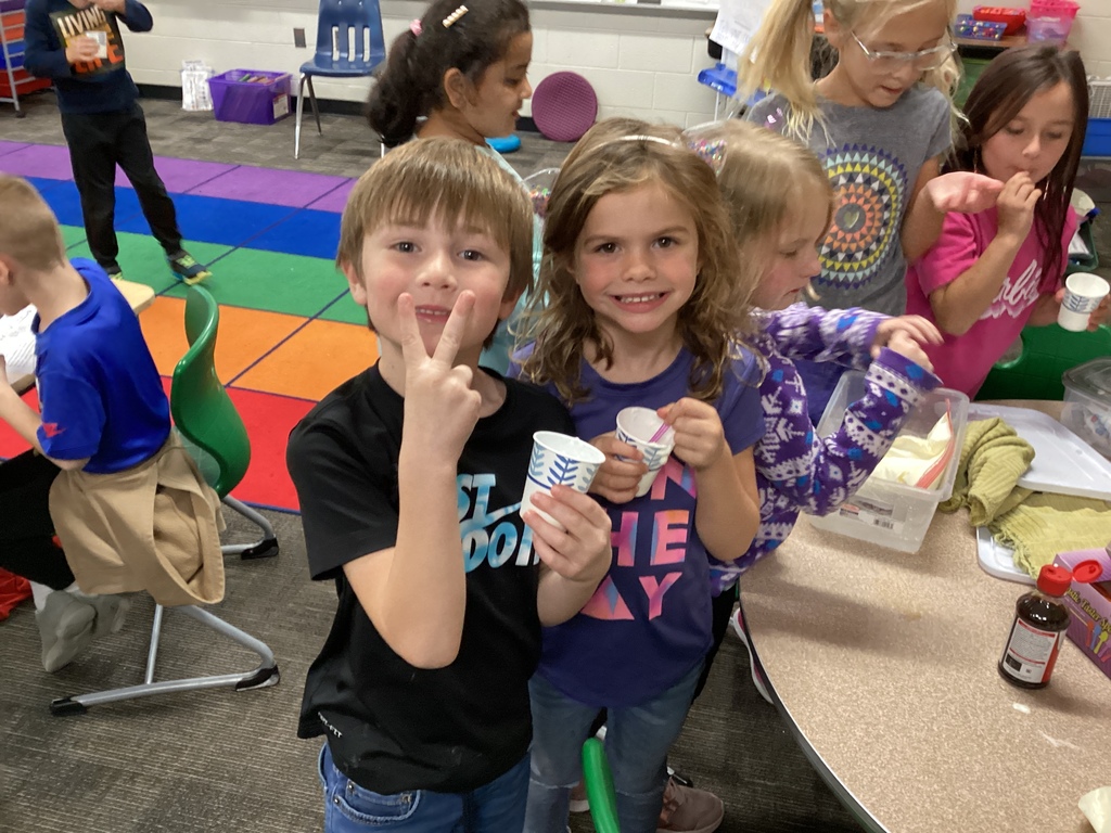 Students making ice cream