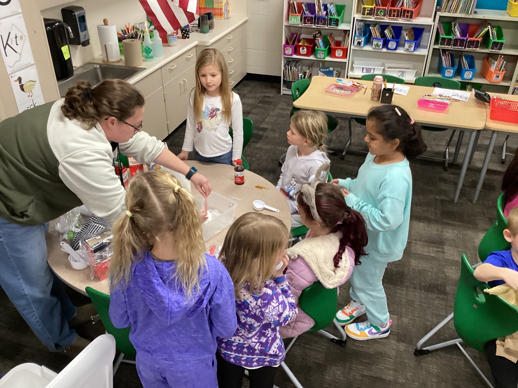 Students. making ice cream