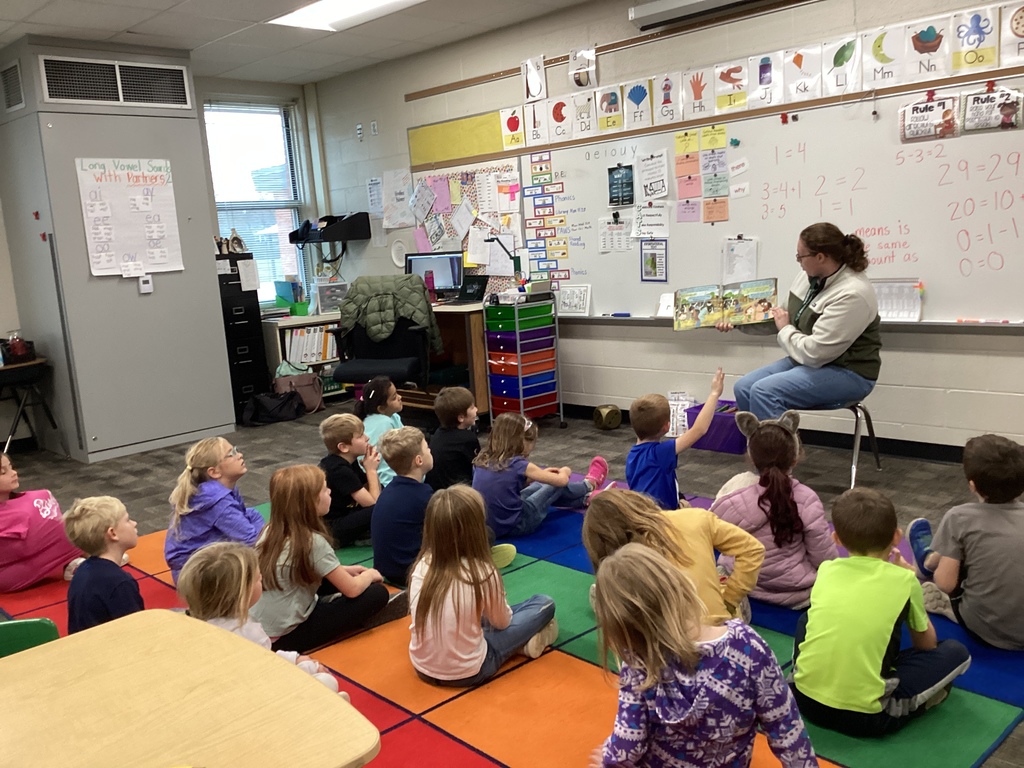 Students listening to a read aloud