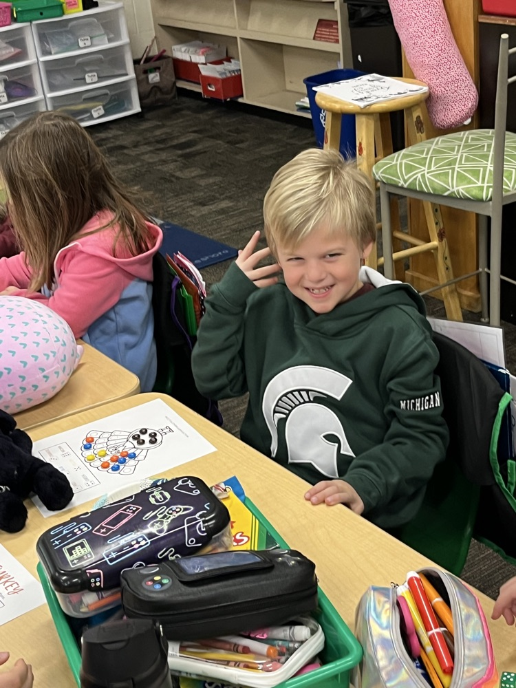 student doing turkey activity 