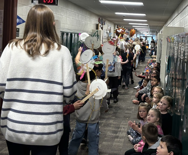 students watching parade