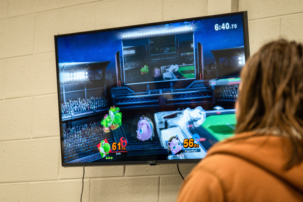 Esports team playing