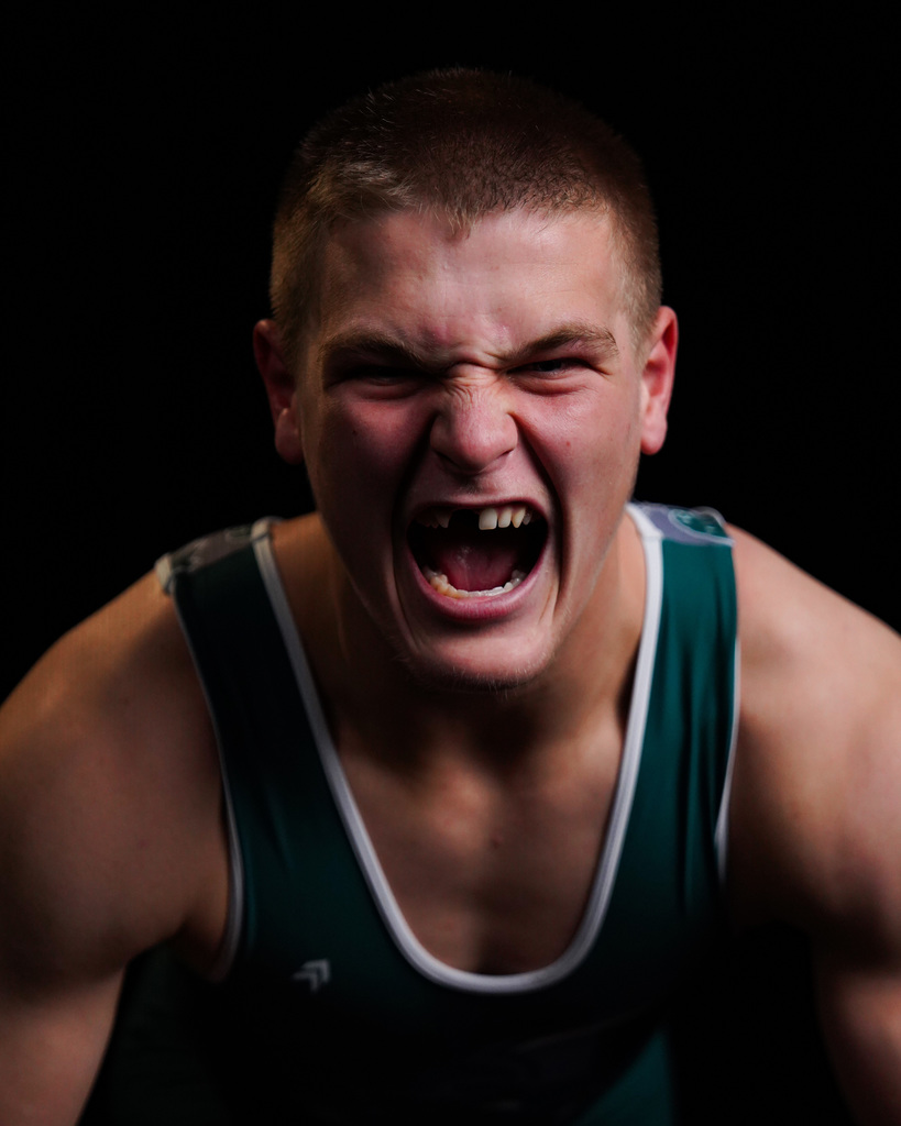 Wrestling team member yelling