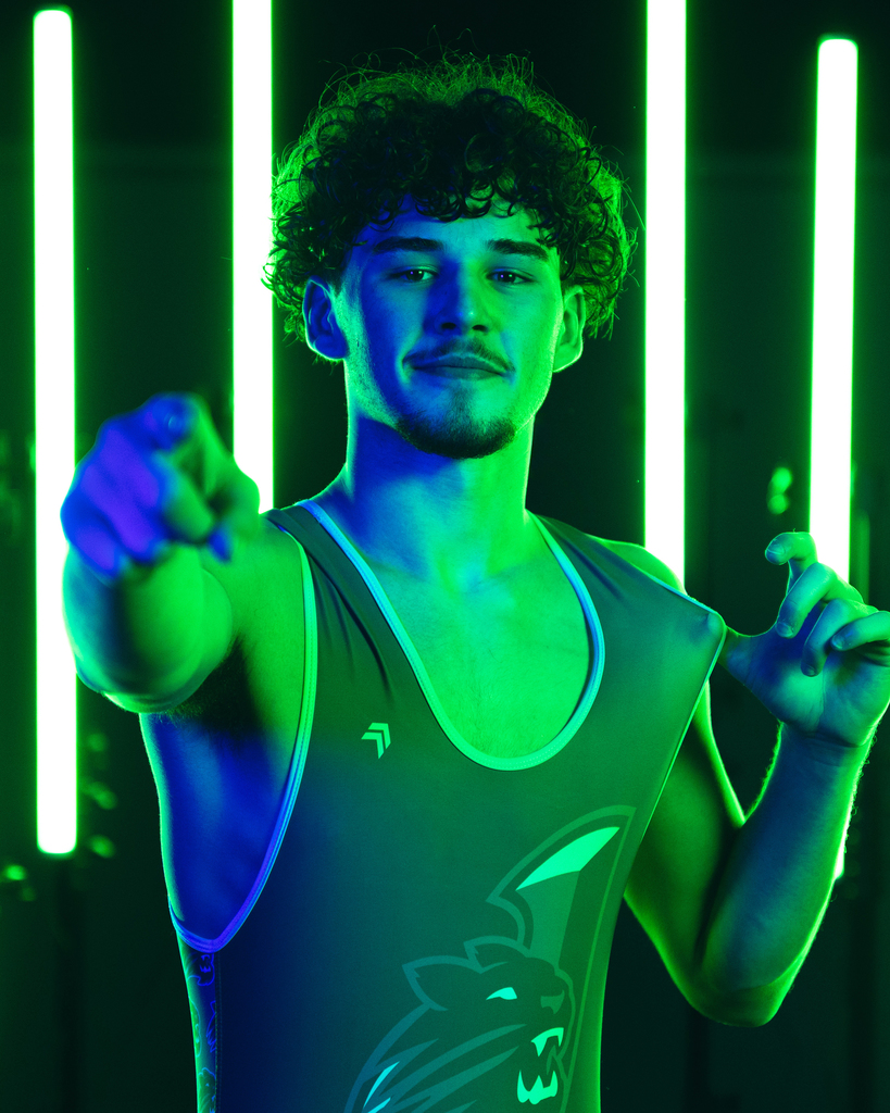 Wrestling team posing