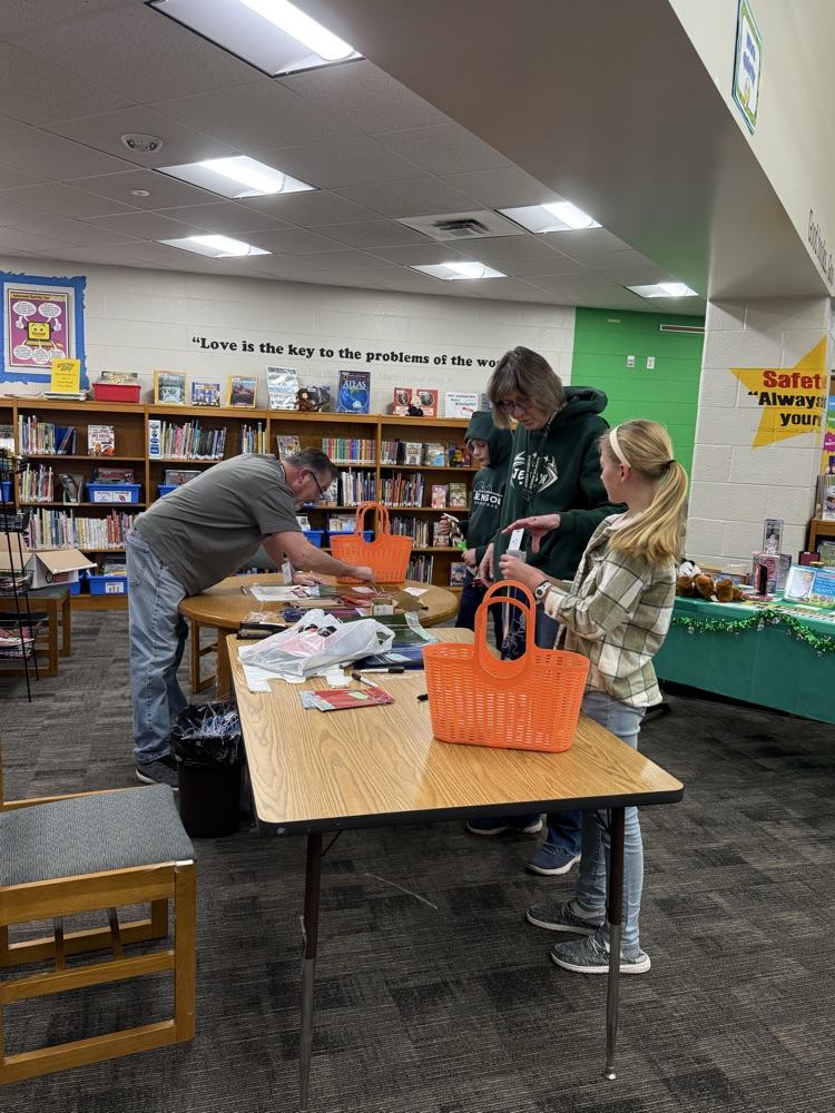 student shopping at holiday gift shop 