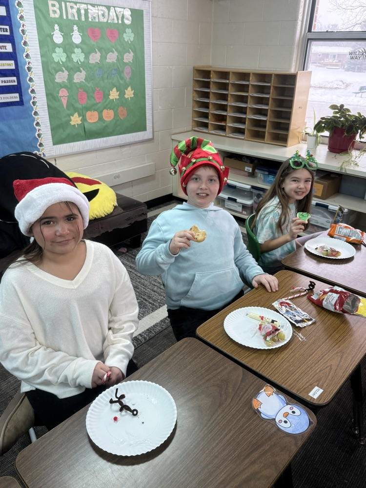 students in holiday clothes 