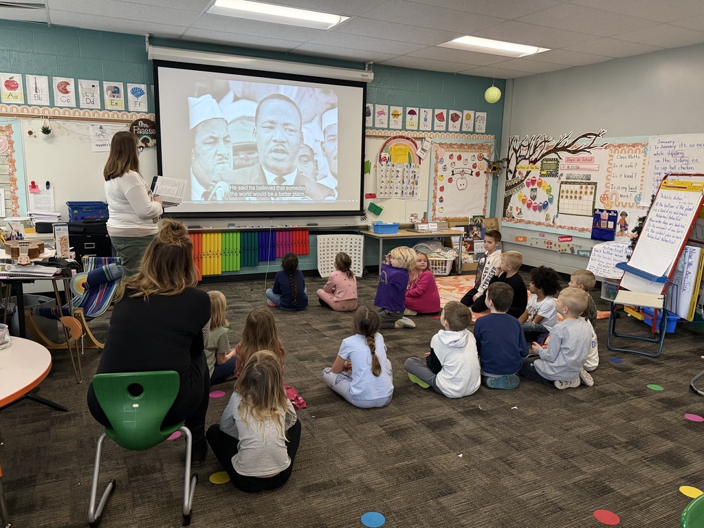 JIA Elementary Students working on a project at school