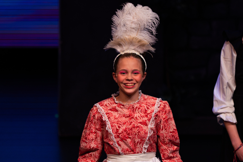 Female actress smiling