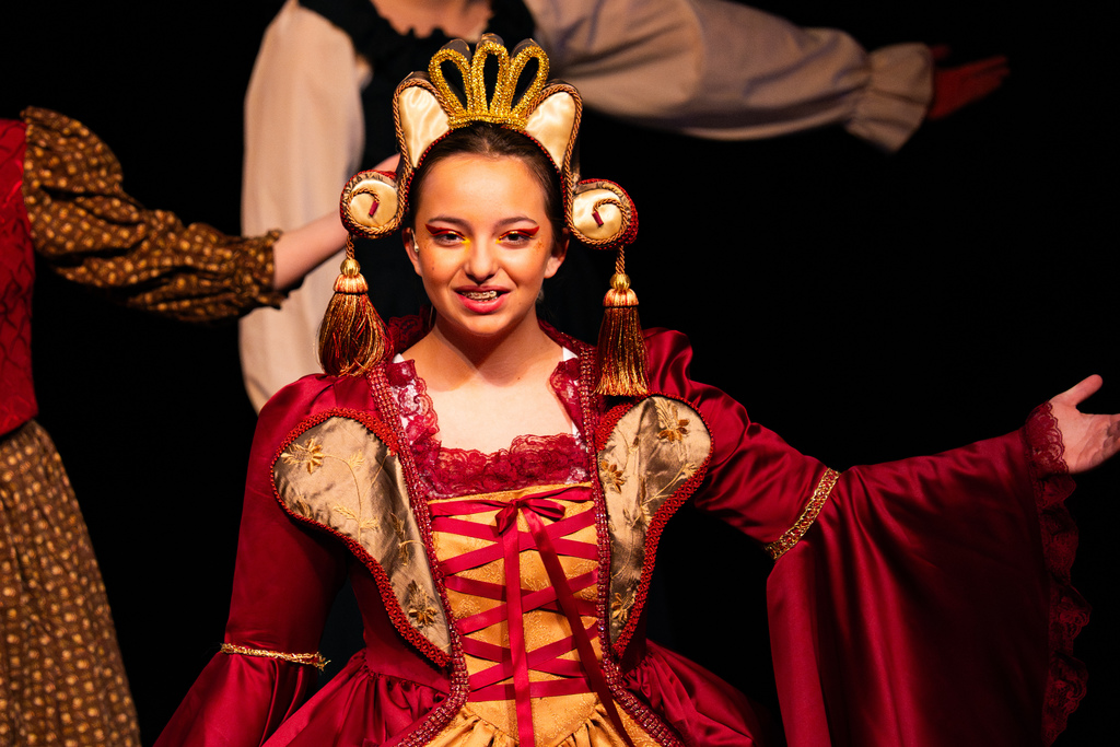 Female actress smiling