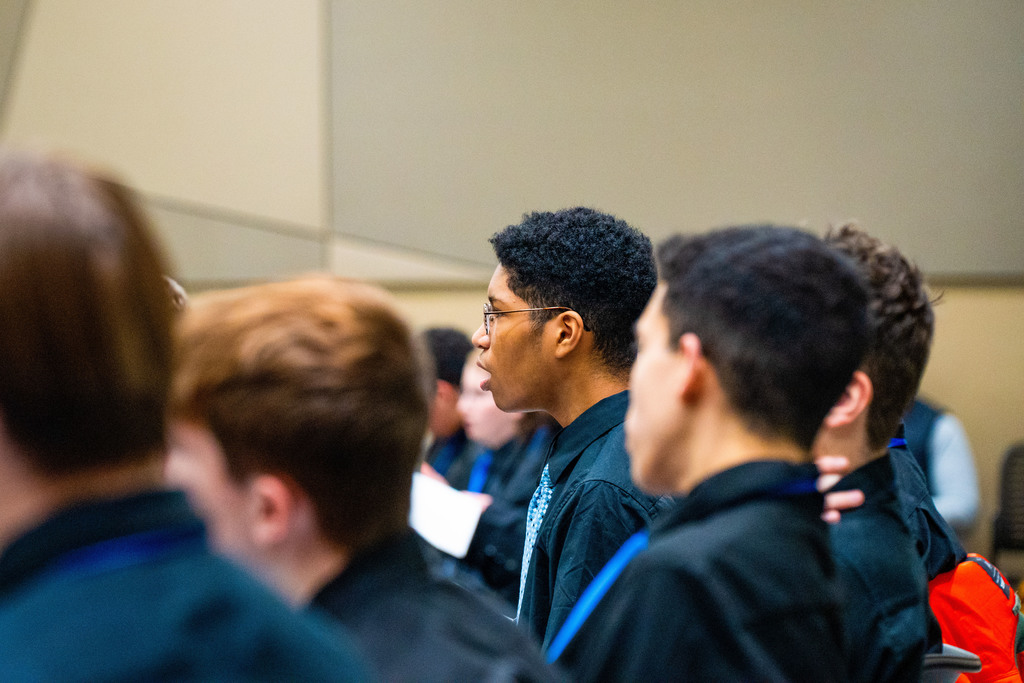 Student singing in all-state choir