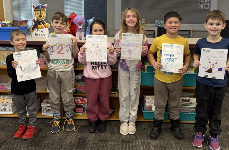 BASC students with their illustrations 