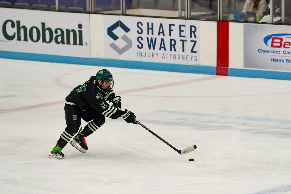 Hockey player on breakaway