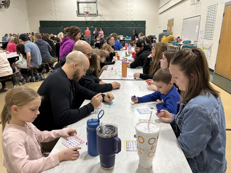 families playing bingo