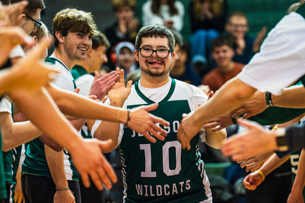 Unified basketball player smiling 