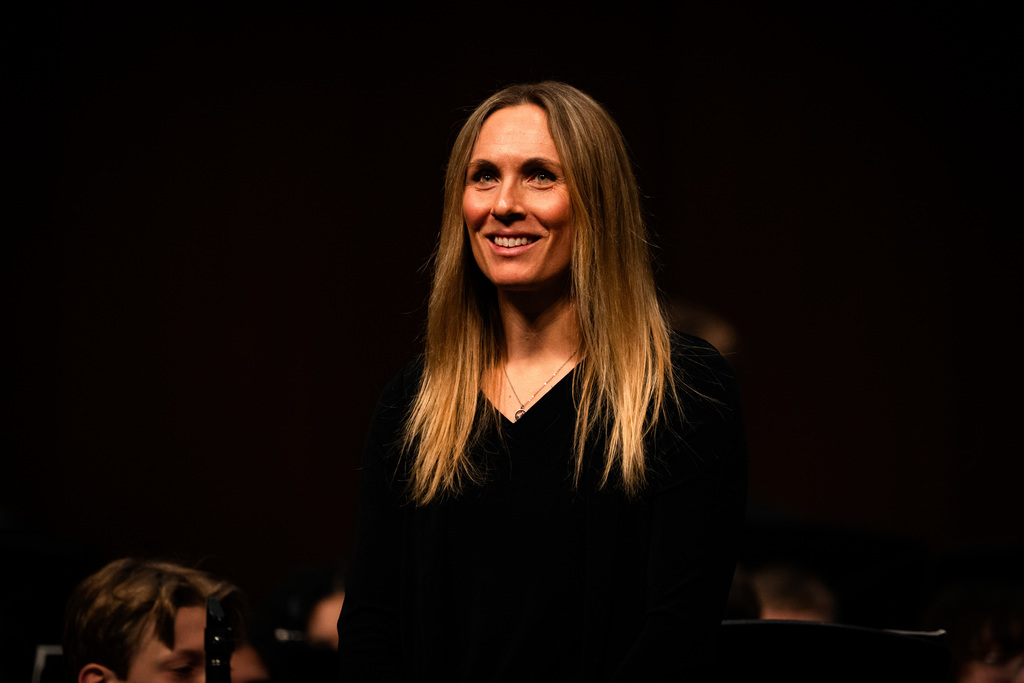 Band director smiling