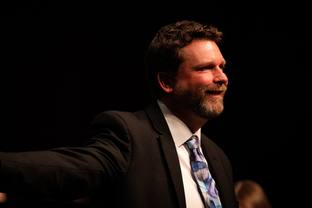 Band director smiling