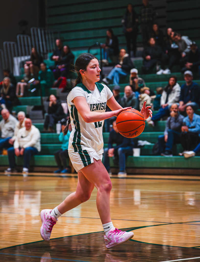 Basketball player dribbling