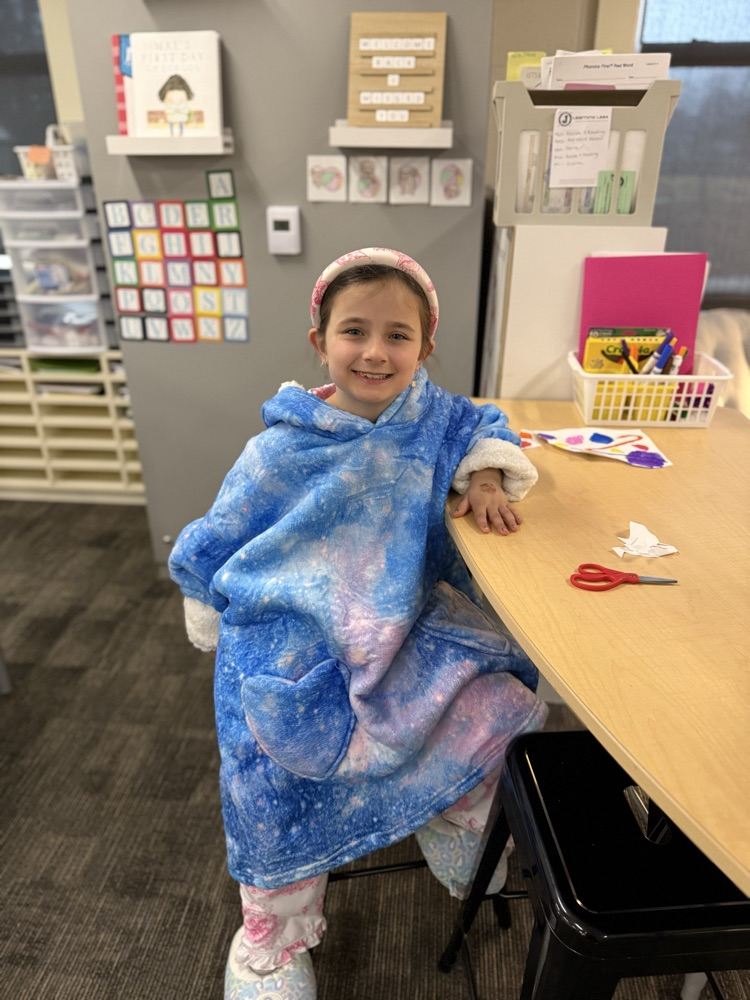 students smiling for PJ Day