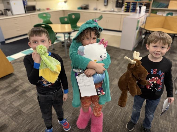 students smiling for PJ Day