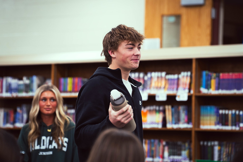 Peer educator smiling