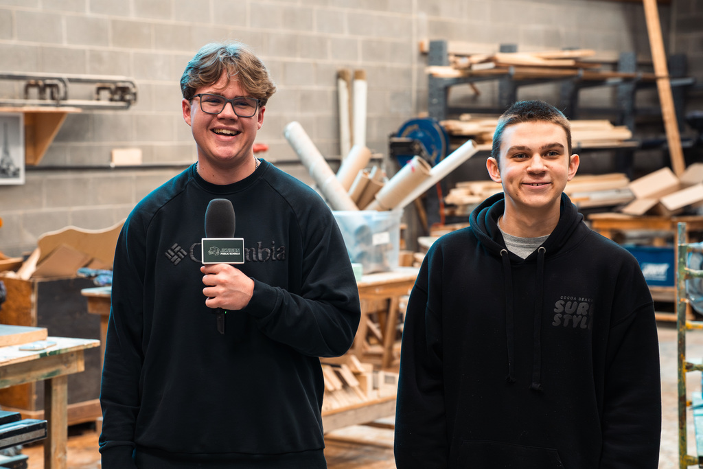 Theater students smiling in workshop