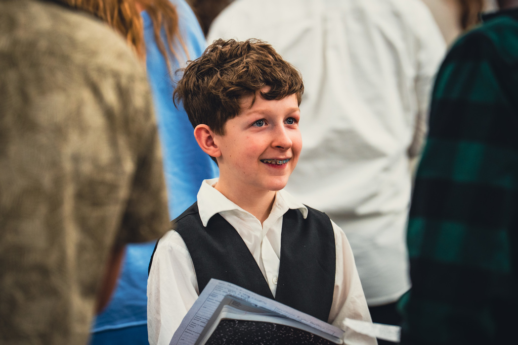 Student smiles at career fair