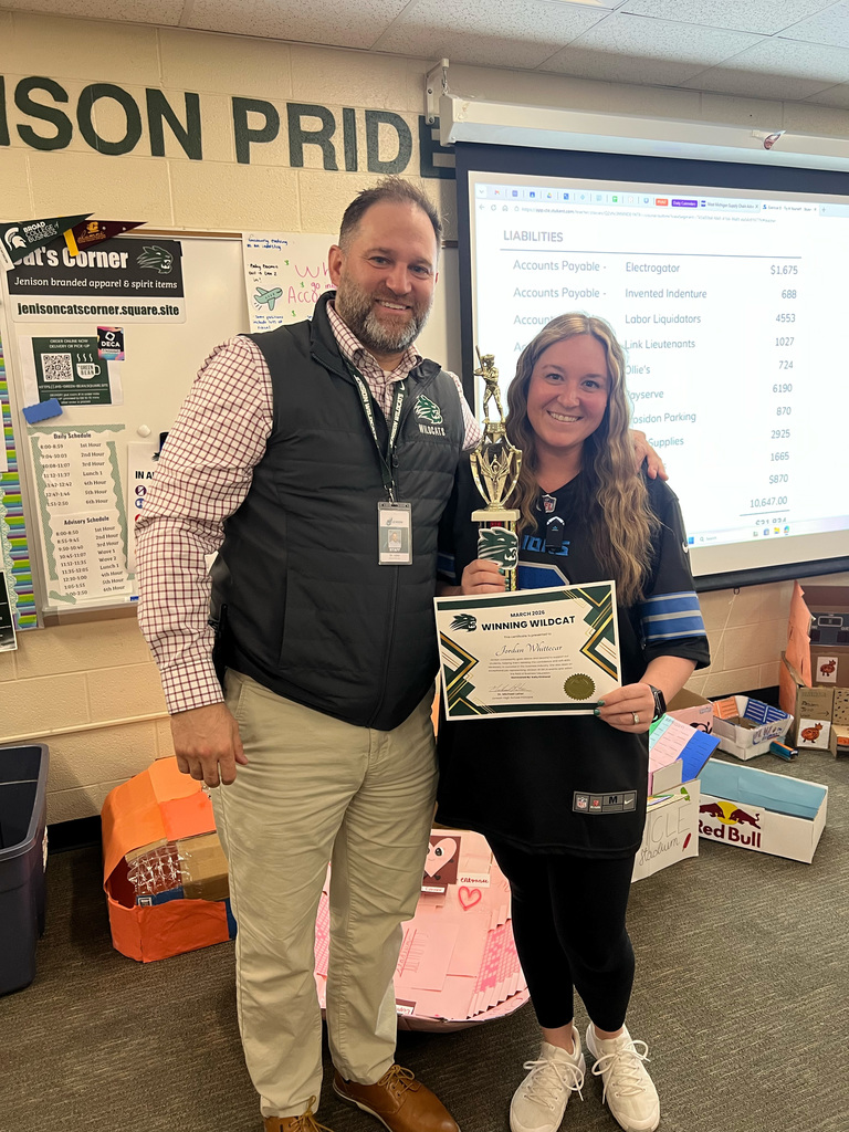 Principal with winning teacher
