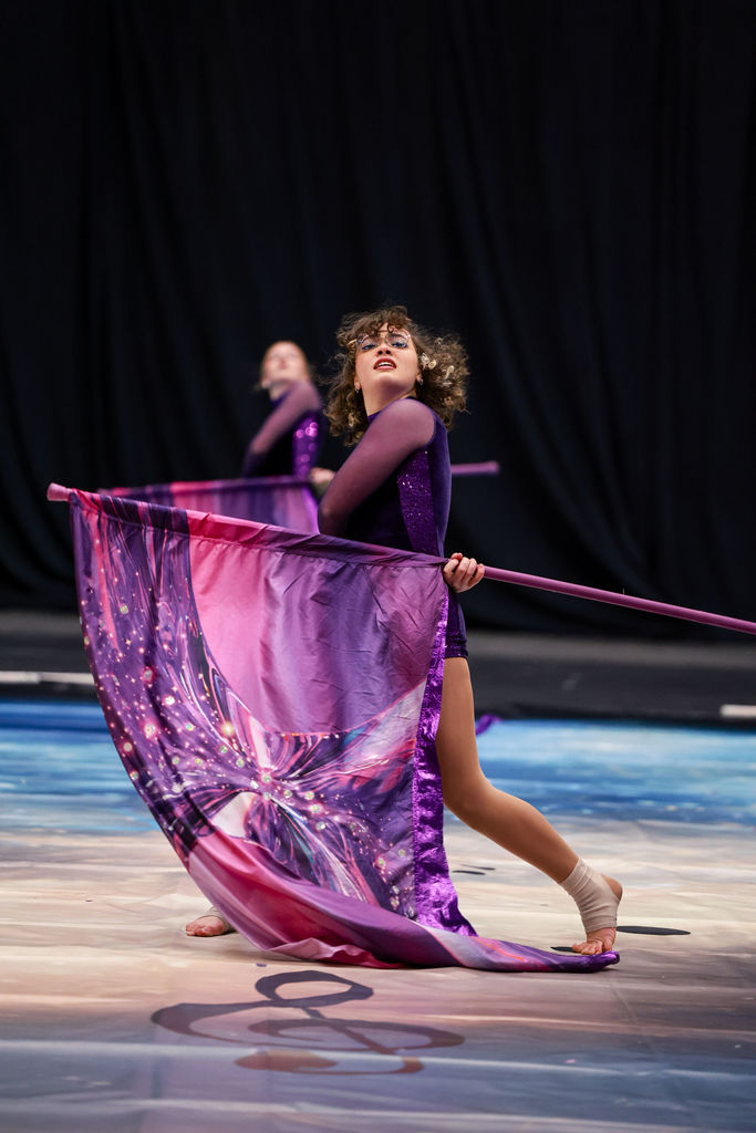 Color guard performing