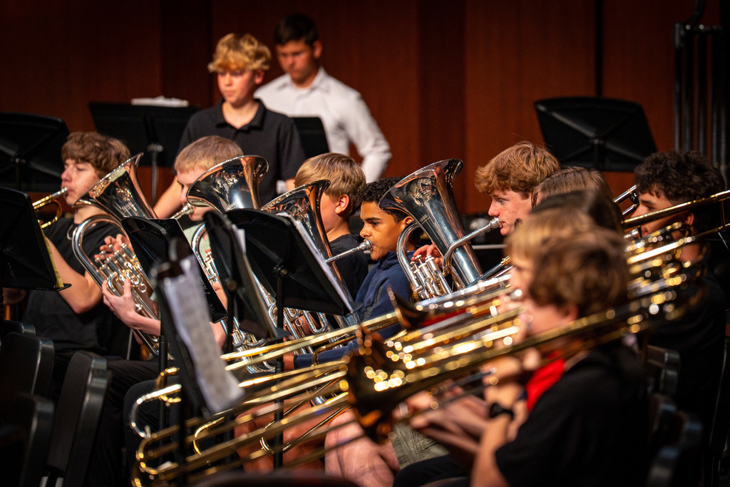 Band students playing 