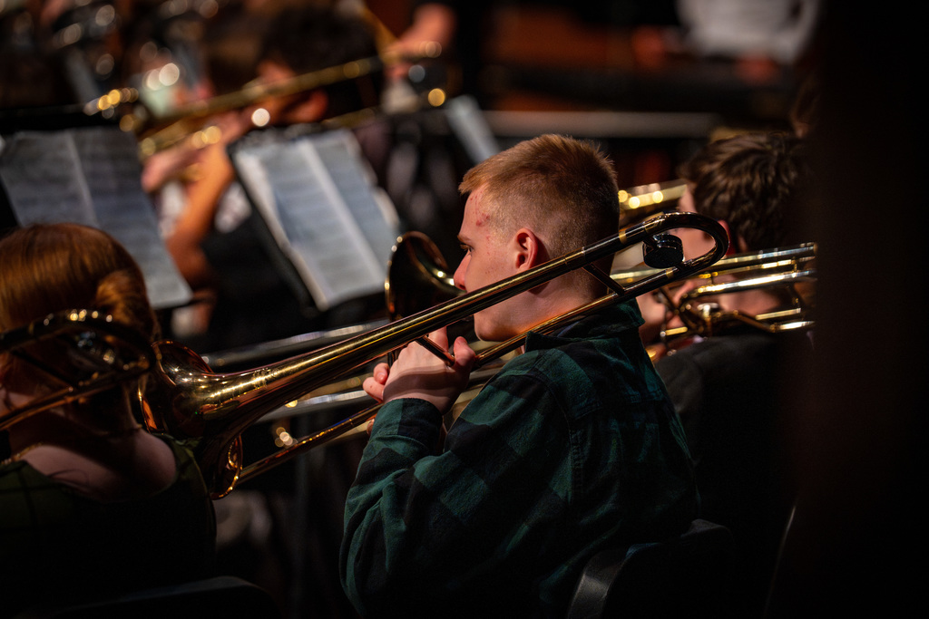Band students playing 