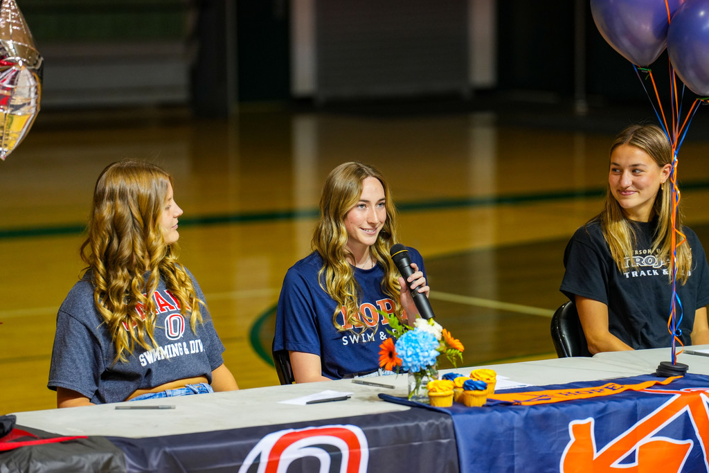 Future college swimmer for Hope College smiling