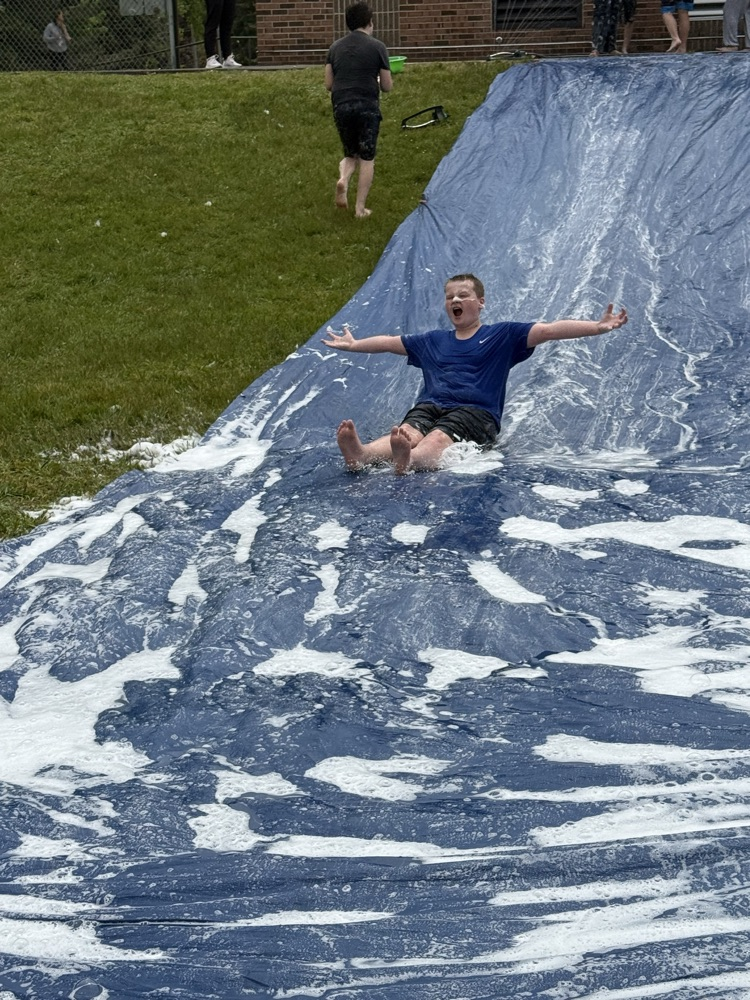 student in slip n slide