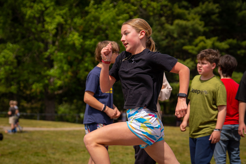 Bauerwood student running